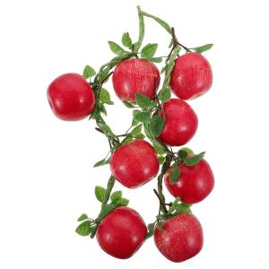 1 Satz Simulation Obst Hängende Schnur Zitronenornament Künstliche Äpfel Zur Lebensechten Dekoration Faux Früchte Stütze Heimdekoration Lehrmodelle Für Obst Ornamente PVC Rot