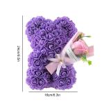 Valentijnsdag rozenbeer cadeau voor haar rozenbeer schattige teddybeer, kunstrozenbeer met rozenboeket, romantische rozen teddybeer cadeau voor Kerstmis