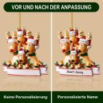 Gepersonaliseerde kersthangers met 2/3/4/5/6/7/8 familienamen - 2023 kunsthars kerstboomversiering gepersonaliseerde familie, partners en vrienden 2