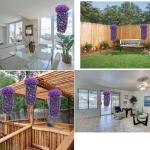 Wisteria Wijnstok Zijde Bloem - Blauweregen Blauweregen Wijnstok Guirlande Planten voor Bruiloft Decoraties Tuin Thuis Buitendecoratie Party Decor Nep Bloem