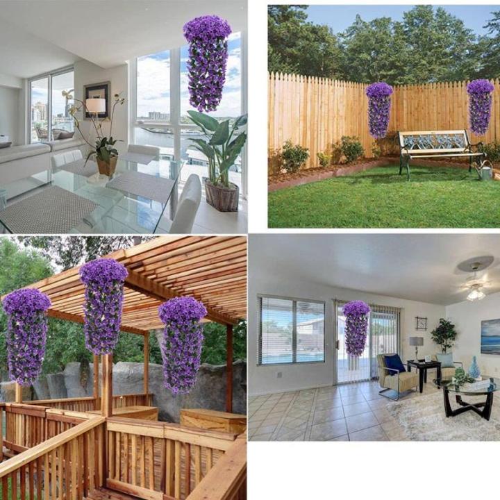 Wisteria Wijnstok Zijde Bloem - Blauweregen Blauweregen Wijnstok Guirlande Planten voor Bruiloft Decoraties Tuin Thuis Buitendecoratie Party Decor Nep Bloem