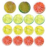 75 STK Nachahmung Einer Zitronenscheibe Früchte Flatback-cabochons Gefälschte Zitronenscheiben Simulation Von Fruchtscheiben Orange Bezaubert Bilder Gefälschte Grapefruit PVC