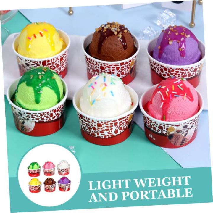 18 Stück Eiscreme Modell Eiscreme Kugeln Schaufenster Requisite Gefälschte Eiscreme Kugeln Modell Realistische Eiscreme Kugeln Kunststoff Eiscreme Kugeln EIS Display