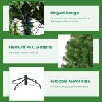 Christemas Tree Kunstkerstboom met ledverlichting, groen, van pvc-naalden, kerstboom met inklapbare metalen standaard, 11 lichtmodi, 5 kleurveranderingen (180 cm)
