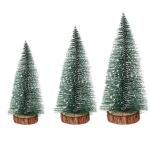 9 stuks kunstkerstboom, mini-kerstboom, tafeldecoratie, dennenboomdecoratie, kerstversiering, kerstversieringen voor Kerstmis, feest, doe-het-zelf knutselen, groen, 10 cm, 15 cm, 2