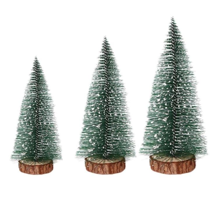 9 stuks kunstkerstboom, mini-kerstboom, tafeldecoratie, dennenboomdecoratie, kerstversiering, kerstversieringen voor Kerstmis, feest, doe-het-zelf knutselen, groen, 10 cm, 15 cm, 2