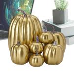Herbstkürbisse, 7 Stück Künstliche Kürbisse, Schaumstoff, Herbstkürbis für Ernte, Herbs_t, Tisch, Zuhause, Garten, Erntedankfest, Halloween, Party-Dekoration