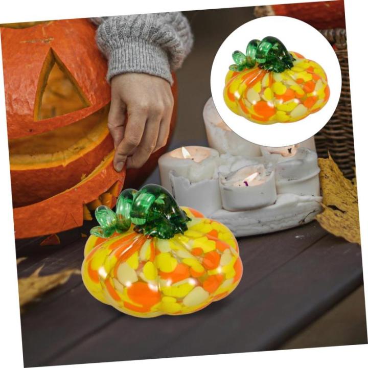 3st Kürbishandwerk Thanksgiving-kürbis-Dekorationen Herbsternte Kürbisdekor Kürbis-tischdekoration Kürbis Im Herbst Kürbis Ernten Kürbis-Requisite Tisch-kürbis-Figur Glas