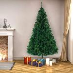2,44 m künstlicher Weihnachtsbaum, unbeleuchtet, künstlicher Weihnachtsbaum mit Scharnier, 1138 Zweigspitzen und faltbarem Metallständer, Weihnachtsweihnachtsbaum für Zuhause, 