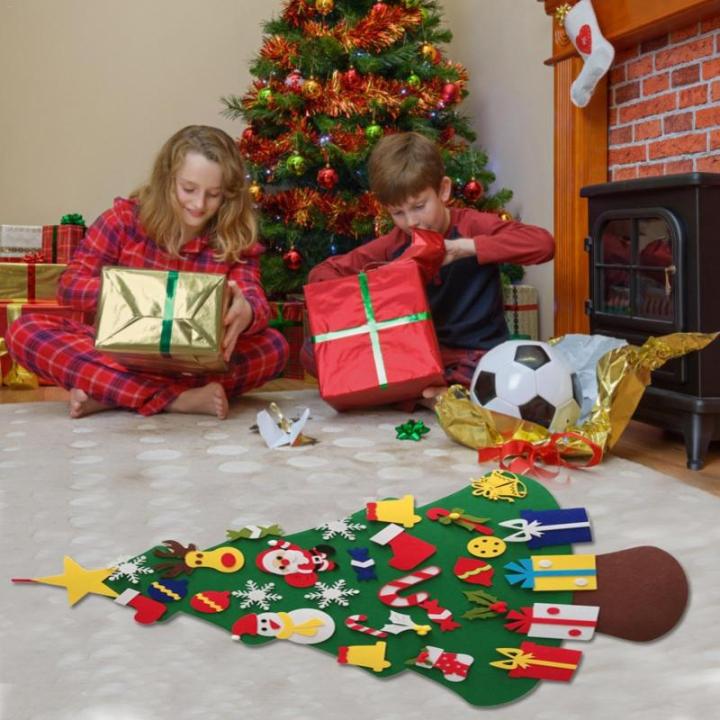 Kid Felt Christmas Tree | Wall Art Decor | Christmas Tree Wall Decor | Felt Christmas Tree | Christmas Tree For Kids Interactive Fun For Children's Rooms, Bedrooms, Dormitories