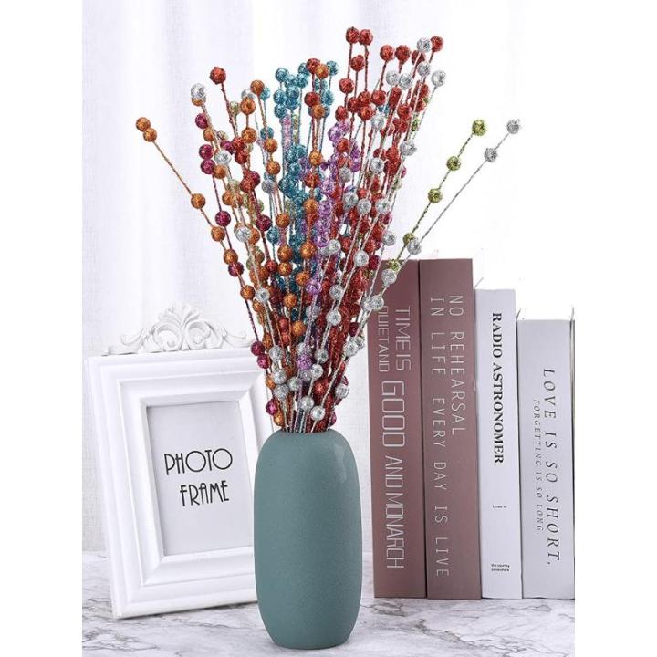 150 Stück Künstliche Weihnachtsbeeren-Picks, Glitzernde Beerenzweige für Winter, Weihnachten, Küche, Party, Tafelaufsatz, Blumendekoration (5)