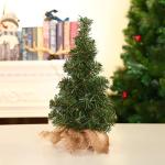 Miniatuur kerstboom mini ornamenten tafelblad kleine kunstmatige kerstboom duurzame kunstmatige kerstboom perfect voor binnen en buiten vakantie decoratie, 20 cm en 30 cm, groen