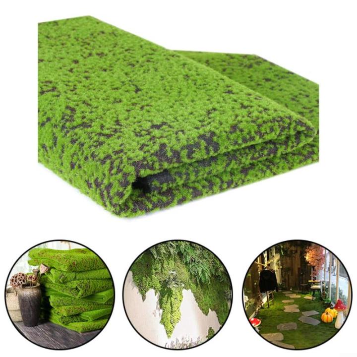 Künstliche Moosmatte, künstlicher Gras-Teppich, künstlicher Moosrasen, realistischer Rasenteppich, Hochzeit, Weihnachten, Balkon, Garten, Rasenteppich, Moosmatte für Zuhause, T