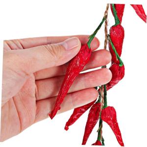 15 STK Chili-Pfeffer-Modelldekoration hängendes Paprikadekor gefälschte scharfe Chilischoten Spieß wandverkleidung Wand polsterung Tischgirlande rote Paprika Pfeffer Dekor Schau
