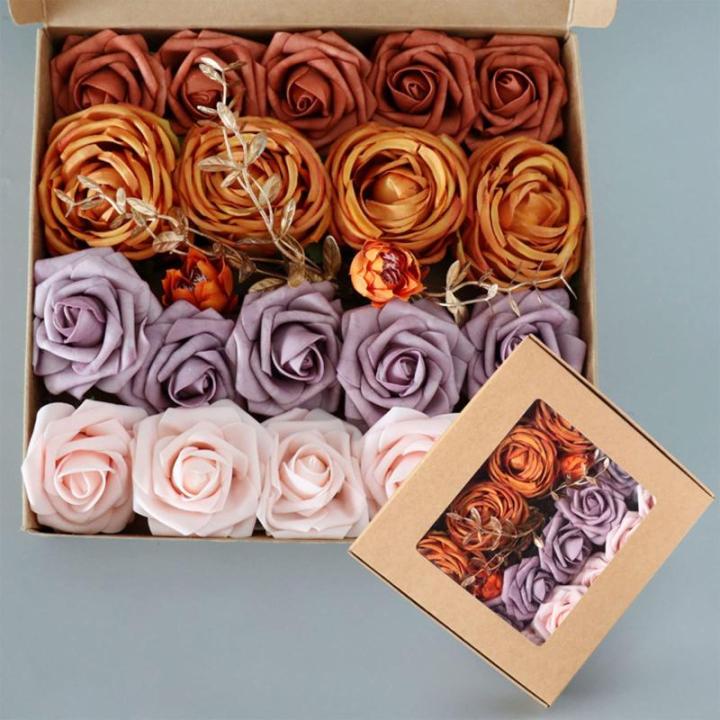 Künstliche Rosen aus PE-Schaum, für den Kopf der Braut, Blumenstrauß für Hochzeit, Party, dekoratives Scrapbooking, DIY, Handblume