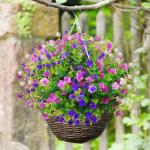 voor buiten, uv-bestendig, kunstplanten, bloemen in grote hoeveelheden voor het ophangen van plantenbakken, buiten, veranda, vaas, thuis, raamdecoratie, 6 bundels