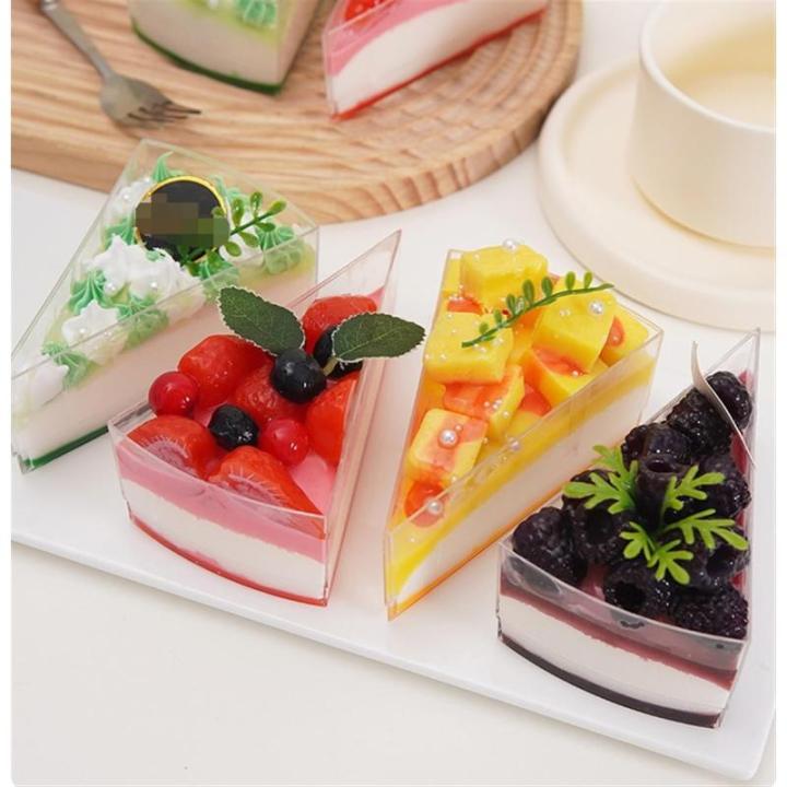 Fake Kuchen künstliche Kuchen Faux Slice Cake Künstliche Desserts Shop Kuchen Display Modell Für Home Decor Fotografie Requisiten Realistisches Essen(B)
