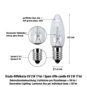 Kerstboom lichtketting voor buiten met stekker en clip, 30 kaarsen lichtketting kerstboom met warm wit licht, verlicht 13,5 m, voedingskabel 1,5 m, schacht wit kabel zwart <59 lm 6