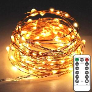 Led-lichtsnoer met USB-stekker, 200 leds, 20 m, koperen led-draad, lichtketting voor , met afstandsbediening, 8 modi met timer en dimmen, kerstlichtketting voor kerstdecoratie, war