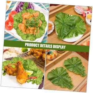 5 Sätze Simulation Salatblätter Kunstpflanze Künstliche Pflanzen Seiten Markiese Gemüse-Imitation Gemüse-Display Restaurant-dekor Gefälschtes Gemüse PVC Green 4 Stück * 5