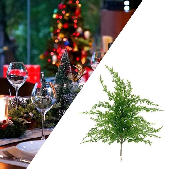 Künstlicher Pflanzenzweig, Weihnachtsstiel-Dekoration, praktische, praktische grüne Weihnachtsdekoration für den Schreibtisch zu Hause, Höhe 55cm
