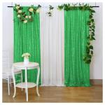 Hintergrundvorhänge, grüne Paillettenpaneele: Glitzer, Party-Dekoration, glitzernde Fransen, Fotoshooting, Weihnachten, Hintergrund, Stoff, 1,2 x 2,4 m