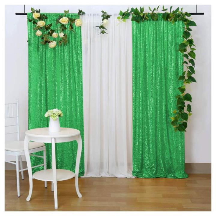 Hintergrundvorhänge, grüne Paillettenpaneele: Glitzer, Party-Dekoration, glitzernde Fransen, Fotoshooting, Weihnachten, Hintergrund, Stoff, 1,2 x 2,4 m
