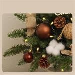 Mini Weihnachtsbaum, Weihnachtsbaumschmuck, Weihnachtsbaum Klein Beleuchtet, mit Weihnachtsschmuck und Holzsockel für Weihnachtsurlaub Party Home Office Decor (Rosa Set,45 cm)