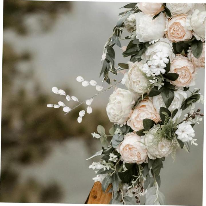 20 Stück Kristallperlen Blumen Hochzeitsdekoration Hochzeitsfeier Heimdekoration Hochzeit Blumenhandwerk DIY Zubehör Acryl Blumendekoration Künstliche Blumenzweige