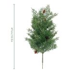 Künstlicher Pflanzenzweig, Weihnachtsstiel-Dekoration, praktische, praktische grüne Weihnachtsdekoration für den Schreibtisch zu Hause, Höhe 47cm