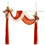 2 stuks bruiloftsboogbloemen, kunstbloemenarrangement, kunstbloemen swagset, welkomstborden, bloemendecoraties voor bruiloftsdecoratie, ceremonie en (#1)