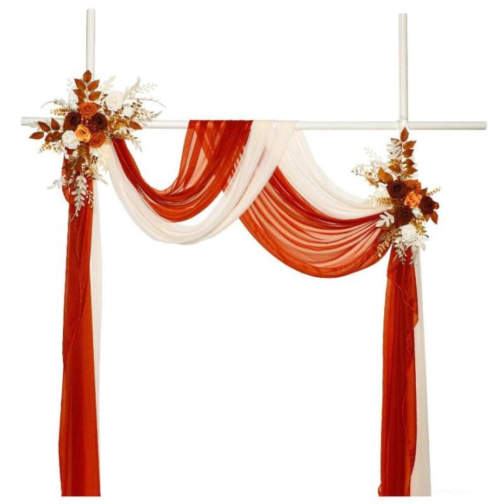 2 stuks bruiloftsboogbloemen, kunstbloemenarrangement, kunstbloemen swagset, welkomstborden, bloemendecoraties voor bruiloftsdecoratie, ceremonie en (#1)