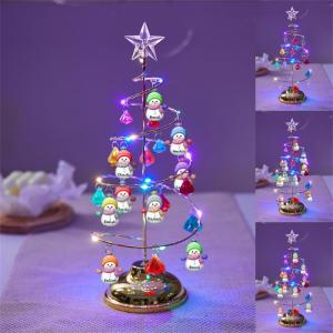 Gepersonaliseerde Sneeuwpop Kerstboom Familienaam Metalen Kerstboom Sneeuwpop Familie Kristal Boom Verjaardag Kerstdecoratie Geschenken, Stijl 8