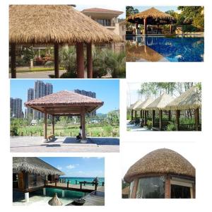 Simulation Thatch Tile Palm Thatch Rollen Plastic Natural Wild Fake Straw Artificial Fake Thatch Straw Dekoration Bauernhaus Traufe Stroh Pe Flame Retardant Plastic (Farbe: Gelb A)