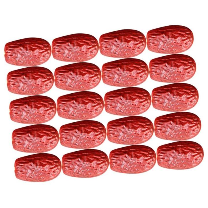 4 Sätze Simulierte Jujube Realistisches Datum Simulation Getrockneter Jujube Realistische Jujube Hochzeitsdeko Hochzeits Dekoration Falsches Obst Simulationsfrucht PVC 30 Stück *