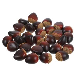 4 Sätze Schaumkastanie Lebensechte Kastanien Kastanien-tischstreuung Künstliches Kastanienmodell Lebensechte Nussdekoration Künstliche Nüsse Für Zu Hause Coffee 30 Stück * 4