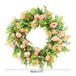 Daisy Rose Blume Kranz Handgemachte Künstliche Blumen Girlande für Front Tür Wand Hochzeit Party Home Dekoration