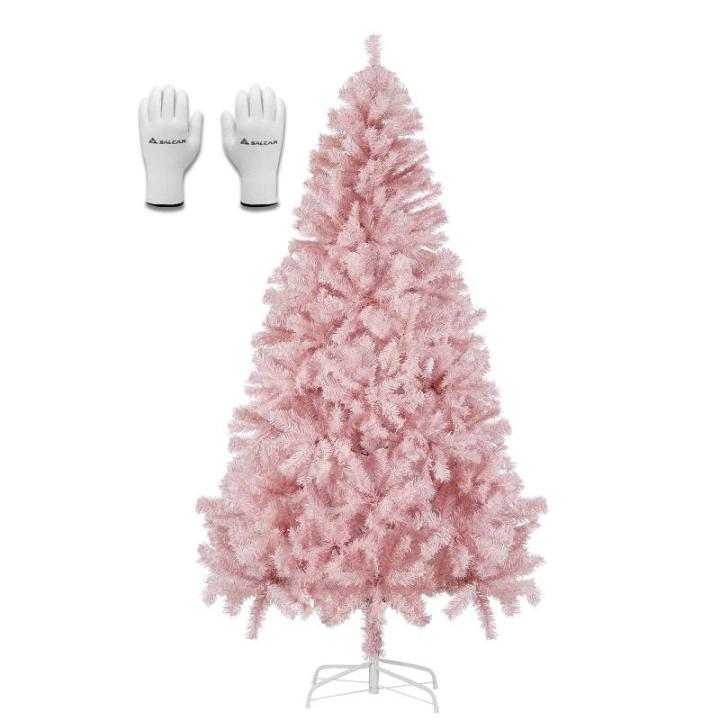 Kunstkerstboom 180 cm, kunstdennenboom met handschoenen en metalen standaard, kerstbomen als kerstdecoratie voor binnen
