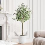 Olijfboom, kunstplant, 150 cm, grote kunstolijfboom, kunstboom, net echt voor woonkamer, slaapkamer, kantoor, decoratie