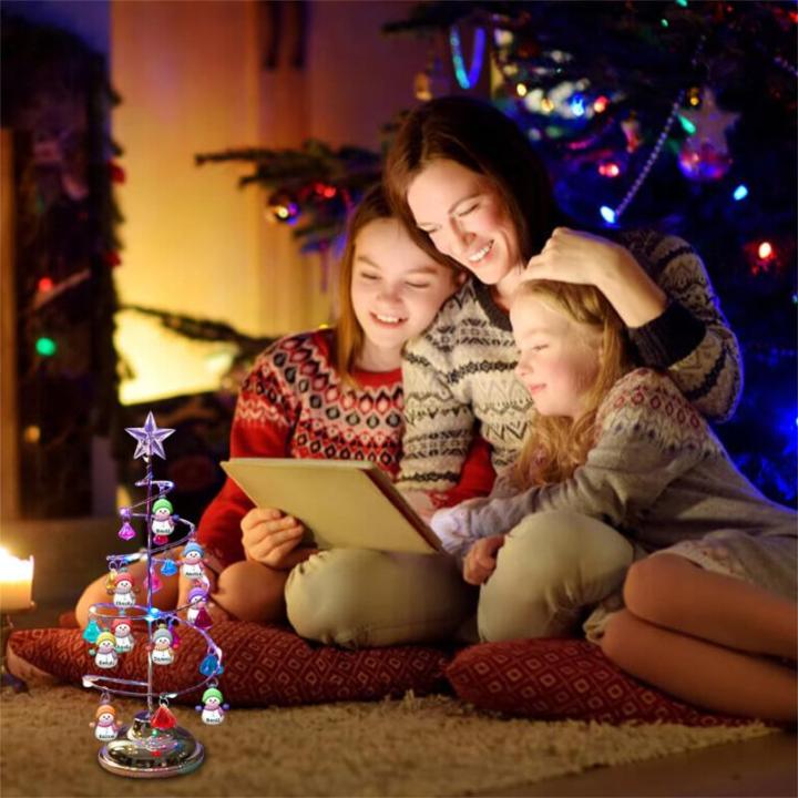 Gepersonaliseerde Sneeuwpop Kerstboom Familienaam Metalen Kerstboom Sneeuwpop Familie Kristal Boom Verjaardag Kerstdecoratie Geschenken, Stijl 8
