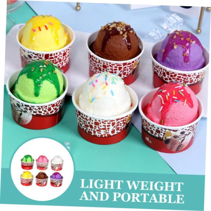 12 Stück Eiscreme Modell Eiscreme Kugeln Schaufenster Requisite Gefälschte Eiscreme Gefälligkeiten Eiscreme Kugeln Requisite Künstliche Eiscreme Kugeln Kunststoff Eiscreme