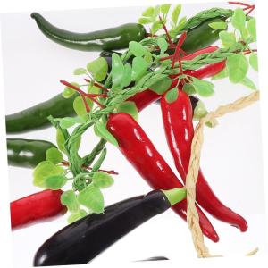 1 Satz kleine Fotorequisite multifunktionales Chili-Modell künstliche Aubergine küchendekoration Hausdekoration landwirtschaftliches Zubehör Aufhängendes Chili-Modell Schaum