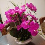 Kunstblumen Künstliche Pflanzen, Orchideen-Blumen-Arrangement für Hotel-Heimdekoration, PU-Kunstpflanzen, 7 Zweige, Phalaenopsis-Blumen für jeden Anlass