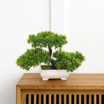 Kunstbonsai-boom, kleine , entertainmentdecoratie, ingepotte Japanse dennen voor open haard, badkamer, woonkamer