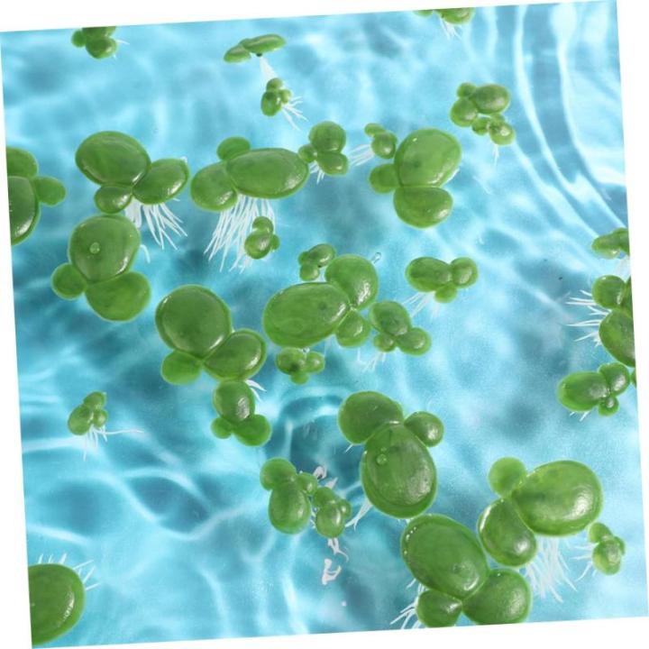 4 Sätze Wasserlinsen-Kunststoff Aquarium Pflanzendekor Künstliche Pflanzen Künstliche Landschaftspflanzen Aquarienverzierung Mini Gefälschte Entengrütze Plastik 90 Stück * 4