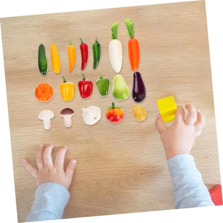 5 Sätze Gefälschtes Gemüse Künstlicher Pfeffer Gefälschtes Display-Essen Lebensmittelspielzeug Lebensmitteldekor Schäumt Gemüse Modell Kartoffelspielzeug Schaum 17 Stück * 