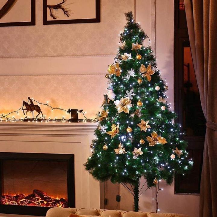 Kerstboomverlichting Wit, 20M 200 LED Lichtsnoer, Waterdicht Lichtketting, Kerstlichtsnoer, voor en buiten, 8 verlichtingsmodi, Timerfuncties, Decoratie Kerstmis