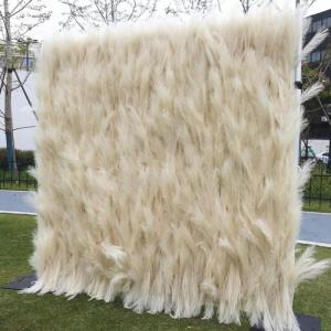 Blumen-Wandpaneel-Hintergrund-Dekor – Beige Künstliche Blumen-Hintergrund Für Hochzeit, Party, Blumen-Geburtstagsdekorationen, Hängende 3D-Fake-Hortensien-Wanddekoration(1M*2M