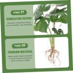 zarte Kunstpflanze bücherregal Dekoration buchregal Dekoration Büro künstliche Pflanze künstliche Monstera-Pflanze Pflanzen Büro-Faux-Pflanze Monstera-Dekor für den Haushalt 
