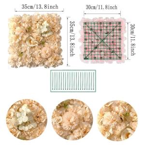 Künstliche Blumen-paneele, Für Outdoor-Indoor-hochzeitshintergrund-wanddekoration, Leicht (13,8 X 13,8 Zoll)(Color:26pcs)
